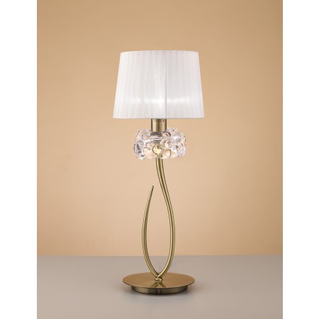 настолна лампа 4736 TL1 BIG Antique/Brass/White Shade 1x13W E27