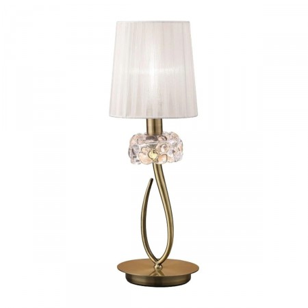 настолна лампа 4737 TL1 SMALL Antique Brass/White Shade 1x13W E14