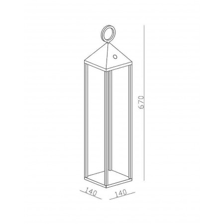 външна лампа ^6907 GRAPHITE LANTERN PORT. LARGE OUTDOOR IP54 2, - Изображение 3