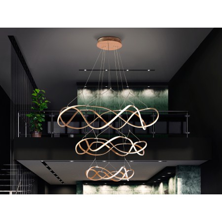 полилей 763455B MOLLY LED LAMP ?110 3 RING ROSE GOLD BLUET - Изображение 1