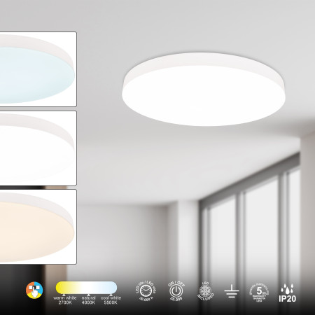 плафон 9023  Ceiling 40W/3000K-4000K-5000K CCT White - Изображение 7