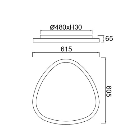 плафон 9904 LED 38W Plata CCT 2700K-5000K Kiroro - Изображение 5