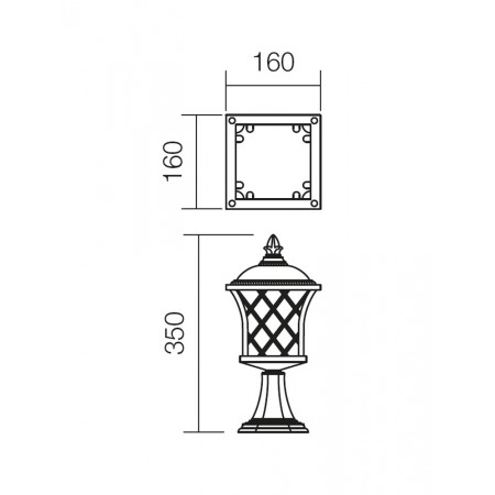 лампион / правостояща лампа, външна лампа 9953 - Изображение 1