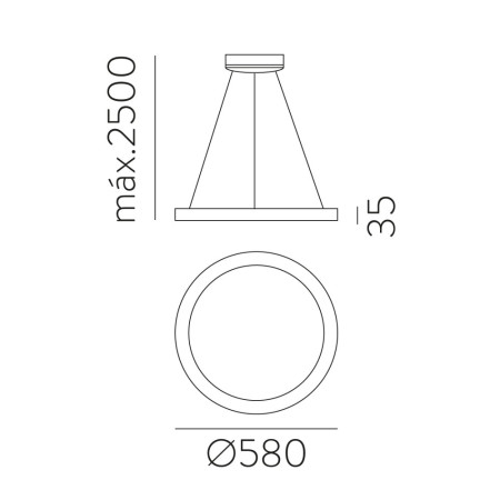 полилей C384821NDT (Pendant/58cm LED 4000K TRIAC Black) - Изображение 4