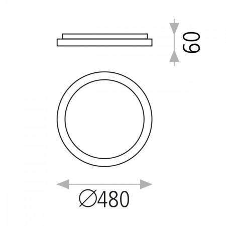 плафон P384811BDT (Ceiling lamp/48cm LED 4000K TRIAC Whit - Изображение 3