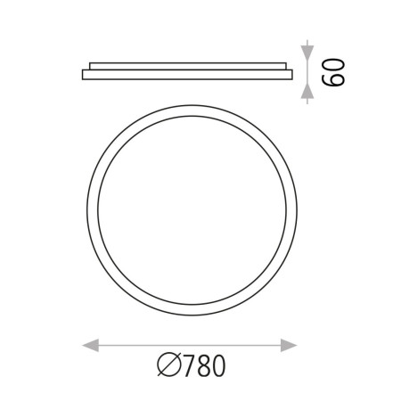 плафон P384831BDT (Ceiling lamp/78cm LED 4000K TRIAC Whit - Изображение 3