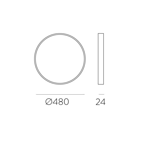 плафон P385243B Ceiling lamp/48cm LED 2800K-5000K White - Изображение 3
