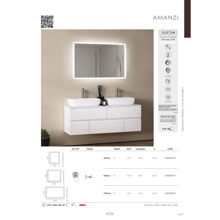 аплик A359620LP (16/3596-3-113 58W/3000K IP44) - Изображение 5