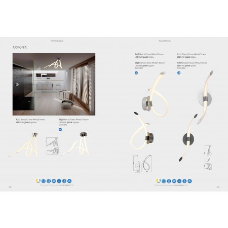 аплик 6726 WALL LED 18W/3000K CHROME + ACRYLIC - Изображение 4