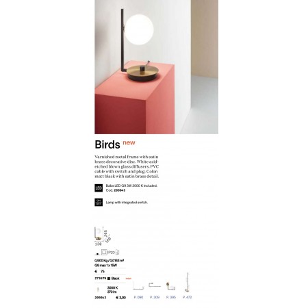 настолна лампа BIRDS TL1