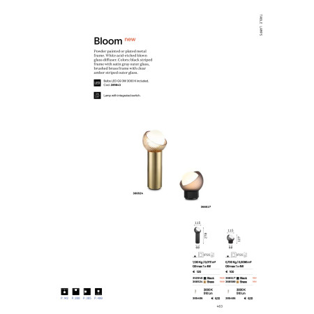 настолна лампа BLOOM TL1 SMALL OTTONE - Изображение 2