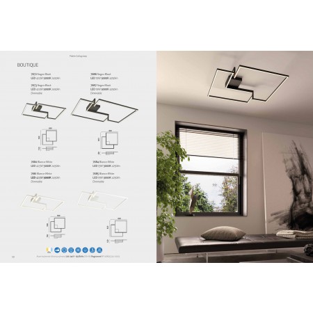 плафон 7661 WHITE CEILING  - DIMMABLE   42.5W/3000K