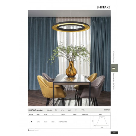 полилей C3740190NO (3740/70 60W/3200K Black/Gold Pendant) - Изображение 1