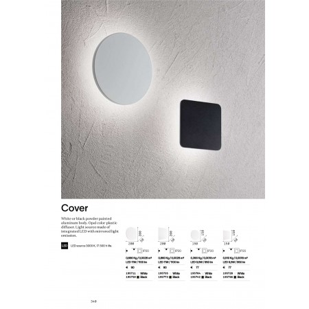 плафон, аплик COVER AP1 ROUND BIG NERO D20 - Изображение 2