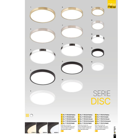 плафон, аплик DL 7-701/14 chrom (LED12W/900lm/3CCT) - Изображение 6