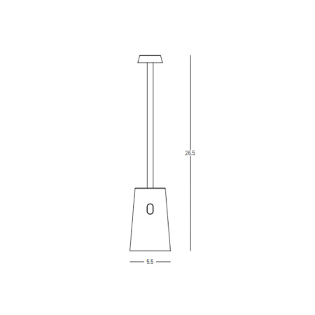 настолна лампа, външна лампа E400 OUTDOOR PORTABLE TABLE LIGHT 2W 3000K ALUMINI - Изображение 2