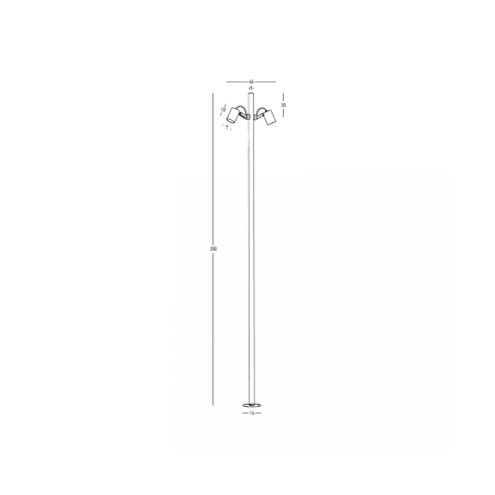 външна лампа E405 OUTDOOR LAMP POST LED 17W 3000K BLACK ALUMINI - Изображение 2