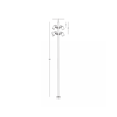 външна лампа E406 OUTDOOR LAMP POST LED 35W 3000K BLACK ALUMINI - Изображение 3