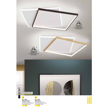 плафон DL 7-692 wei?-schwarz (LED50W/2000lm/300 - Изображение 5