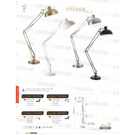 лампион / правостояща лампа, спот лампа ML308021WH - Изображение 3