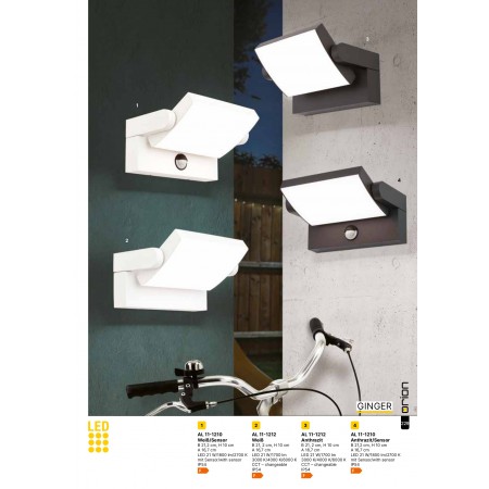 аплик, външна лампа AL 11-1212 wei?  (LED21W/1700lm/3000-600 - Изображение 5