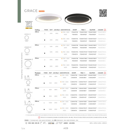 плафон P384821NDP (Ceiling lamp/58cm LED 4000K DALI/Push - Изображение 5