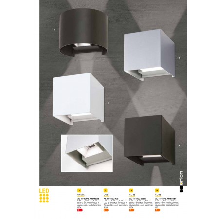 аплик, външна лампа AL 11-1206 anthrazit (LED13W/700lm/3000K - Изображение 6