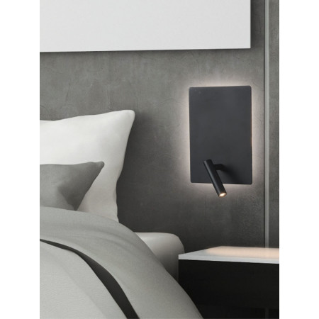 аплик H41 SCONCE LED 3W+ 5W METAL BLACK - Изображение 1