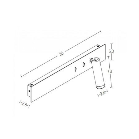 аплик H54 SCONCE LED 3W+10W METAL BLACK - Изображение 3