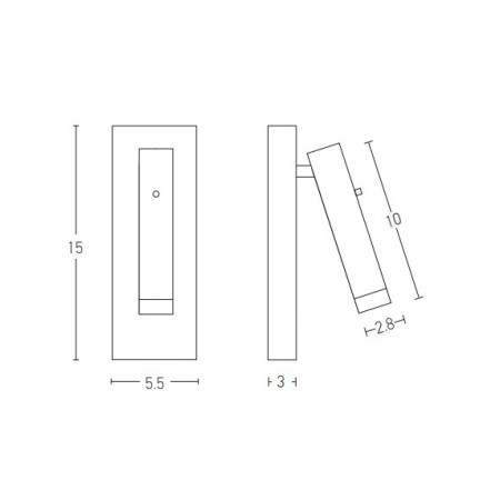 аплик H68-B SCONCE LED 3W METAL BLACK - Изображение 1