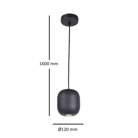 пендел 12856 I3 - NIMES - LAMP 1L BLACK - Изображение 4
