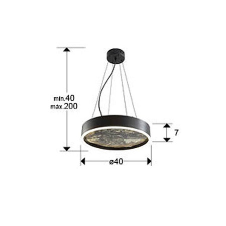 полилей 803014 STONE- LAMP LED CCT -BLACK 40D - Изображение 5