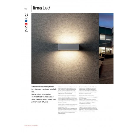 аплик, външна лампа 9135 LIMA LED AP 2X4.5W IP54 DG - Изображение 4