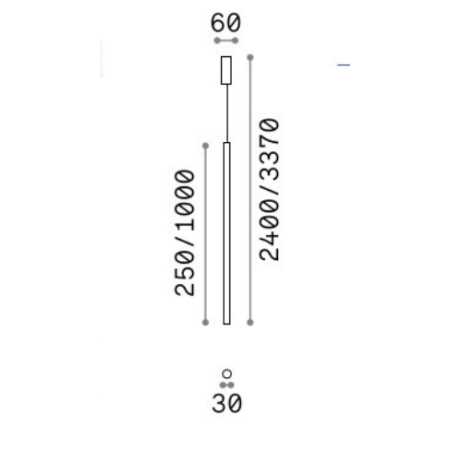 пендел LOOK LED SP1 ROUND D30 H700 ON-OFF BIANCO 3000K - Изображение 2