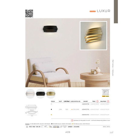 аплик A3840070O (Wall lamp Gold) - Изображение 5