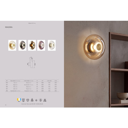 аплик 9880 Aplique LED 5W Marron/Cafe LED 5 - 3000K - - Изображение 5