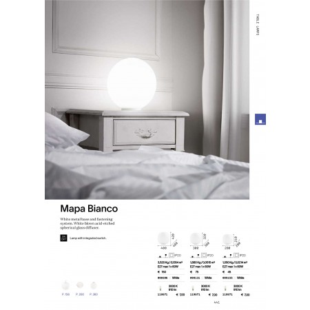настолна лампа MAPA BIANCO TL1 D30