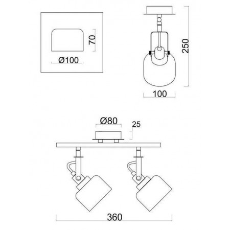 плафон, аплик T003CW-02B - Изображение 1
