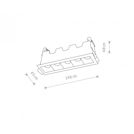луничка / луна 10043  MINI LED WHITE 10W 4000K RECESSED - Изображение 3