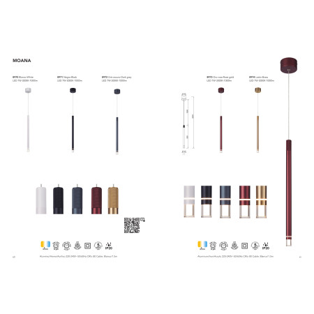 пендел 8973  Pend7W 3000K Rose Gold - Изображение 2