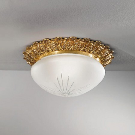 плафон 0590-04 French Gold  ceiling lamp cut glass