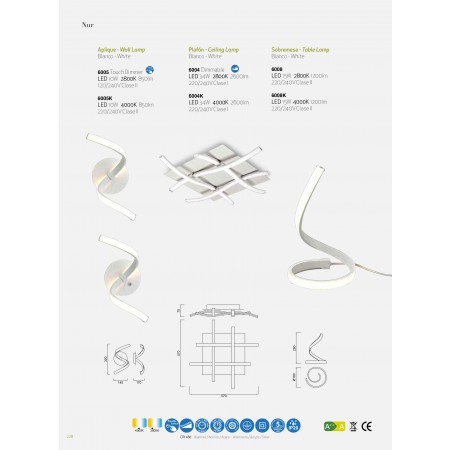 аплик 6005 WALL LAMP DIMMABLE WHITE LED 10W/2800K - Изображение 3