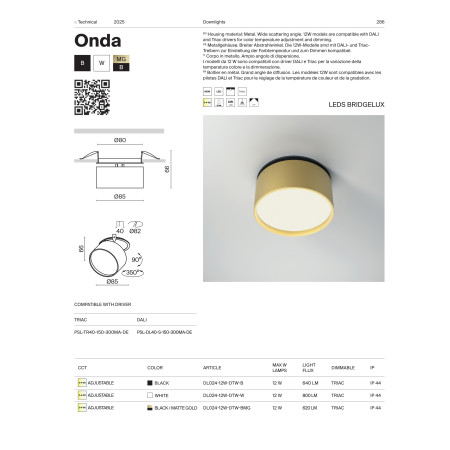 луничка / луна DL024-12W-DTW-BMG - Изображение 9