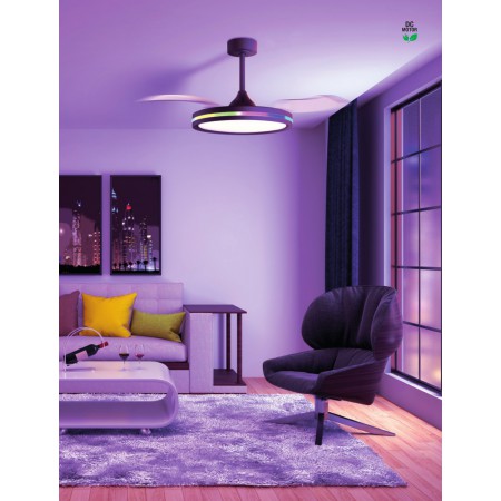 плафон 8728 L?mpara LED 50W Fan 30W Black - Изображение 5