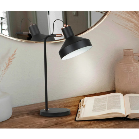 настолна лампа 12519 I3 - IRIAS - TABLE LAMP 1L.  BLACK-COPPER - Изображение 2