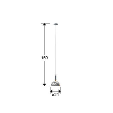 пендел 312462 CHARLIZE - LAMP 1L SILVER - Изображение 3