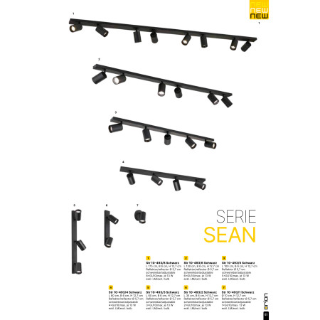 спот лампа Str 10-493/2 schwarz   (exkl 2xGU10/13W) - Изображение 5