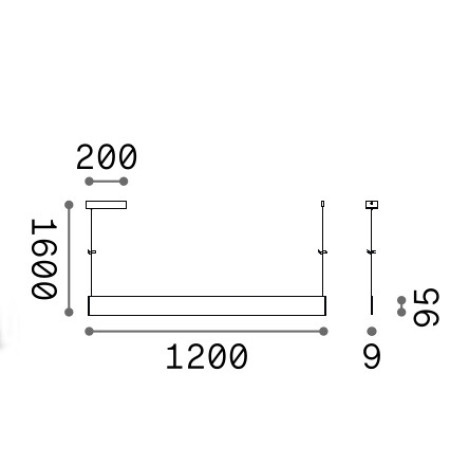 полилей STEEL SLIM ACCENT 1200 MM 3000K BK - Изображение 4