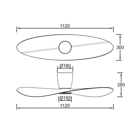плафон 9474 White LED Fan Ceiling SURFER - Изображение 4