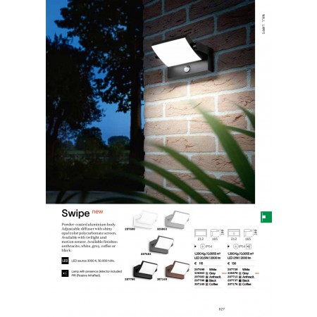 аплик, външна лампа SWIPE AP SENSOR BIANCO - Изображение 2